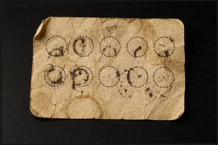 Old paper loyalty card before TapTally